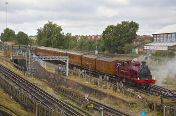 Картинка техника паровозы железная дорога рельсы паровоз