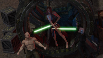 Картинка 3д+графика фантазия+ fantasy оружие фон взгляд мужчина девушка