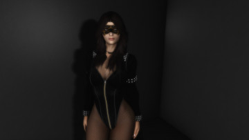 Картинка 3д+графика люди+ people маска фон взгляд девушка