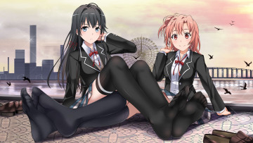 Картинка аниме oregairu арт девушки edogawakid yukinoshita yukino yuigahama yui yahari ore no seishun love come wa machigatteiru