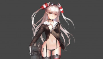 Картинка аниме kantai+collection взгляд фон робот девушка