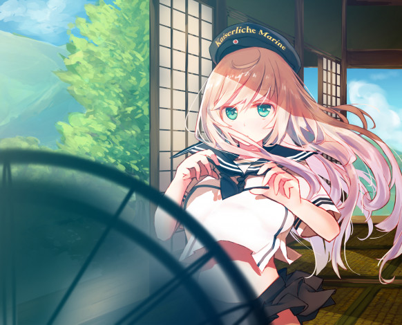 Обои картинки фото аниме, unknown,  другое, арт, comrade, stalin, вентилятор, девушка