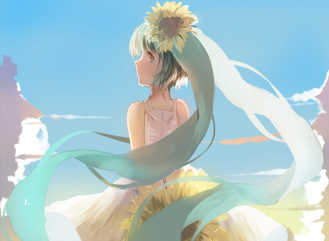 Обои картинки фото аниме, vocaloid, weitu, hatsune, miku, девушка, арт