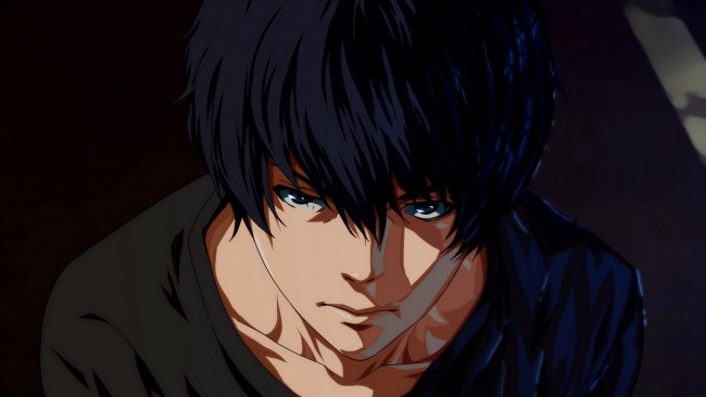 Обои картинки фото zankyou no terror, аниме, арт, парень, взгляд, эхо, террора, найн, zankyou, no, terror