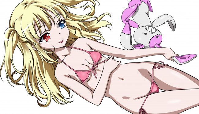 Обои картинки фото аниме, boku wa tomodachi ga sukunai, девушка, взгляд, фон, игрушка