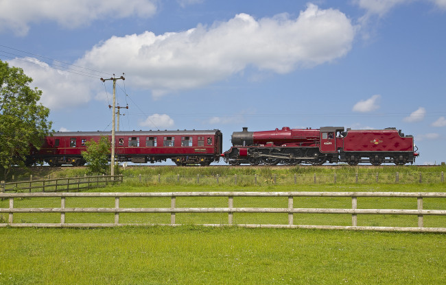 Обои картинки фото техника, паровозы, рельсы, дорога, железная, паровоз