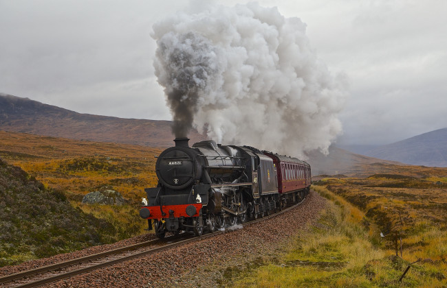 Обои картинки фото техника, паровозы, паровоз, рельсы, дорога, железная