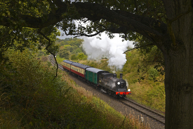Обои картинки фото техника, паровозы, паровоз, рельсы, дорога, железная