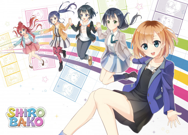 Обои картинки фото shirobako, аниме, unknown,  другое, shizuka, aoi, sakaki, midori, miyamori, imai, ema, yasuhara, toudou, misa