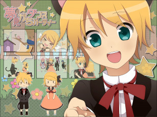 Картинка аниме vocaloid фон взгляд девушка