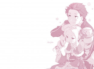 Картинка аниме re +zero+kara+hajimeru+isekai+seikatsu девочка субару