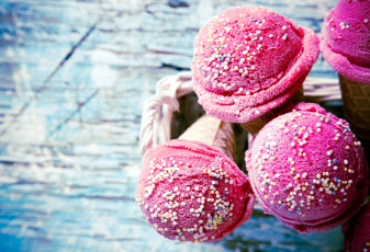 Картинка еда мороженое +десерты рожки вафельные лакомство посыпка