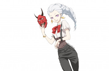 Картинка аниме death+parade девушка маска