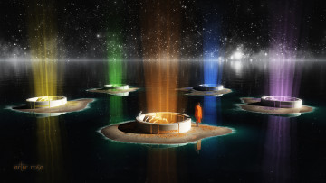 Картинка фэнтези иные+миры +иные+времена лучи