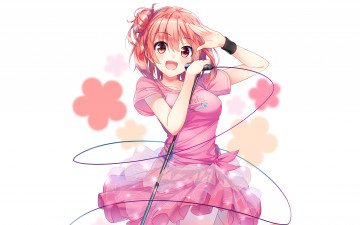 Картинка аниме oregairu взгляд девушка фон