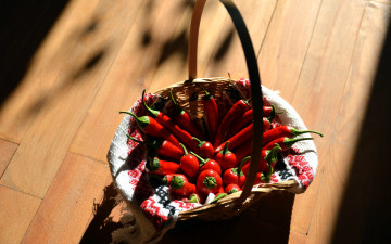 Картинка еда перец корзинка острый чили