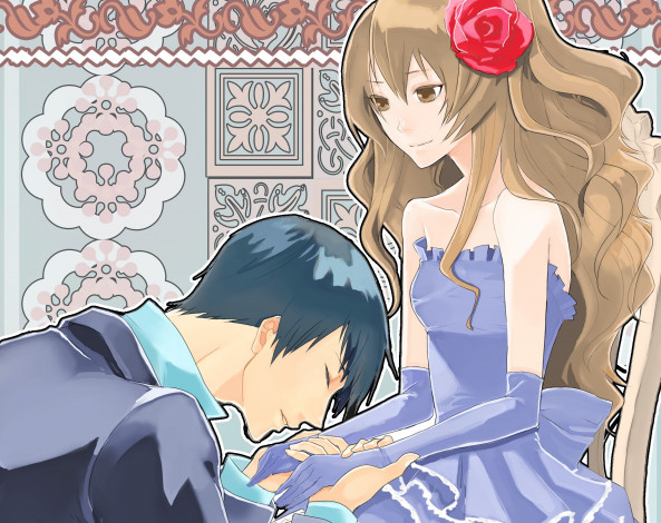 Обои картинки фото аниме, toradora, тайга, рюджи