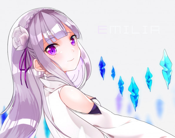 Обои картинки фото аниме, re,  zero kara hajimeru isekai seikatsu, эмилия