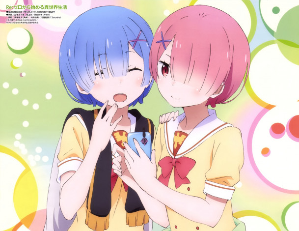 Обои картинки фото аниме, re,  zero kara hajimeru isekai seikatsu, рам, рем