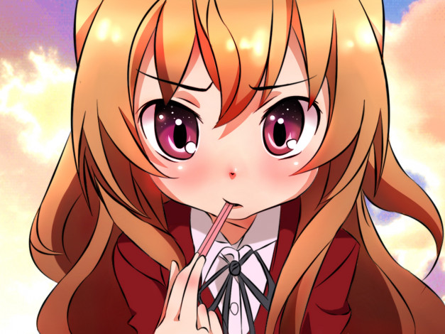 Обои картинки фото аниме, toradora, айсака, тайга