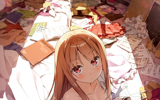 Обои картинки фото аниме, sakurasou no pet na kanojo, девушка, взгляд, фон