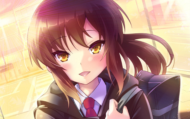 Обои картинки фото sakurasou no pet na kanojo, аниме, девушка, взгляд, фон