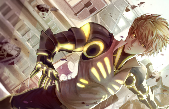 Обои картинки фото аниме, one punch man, генос