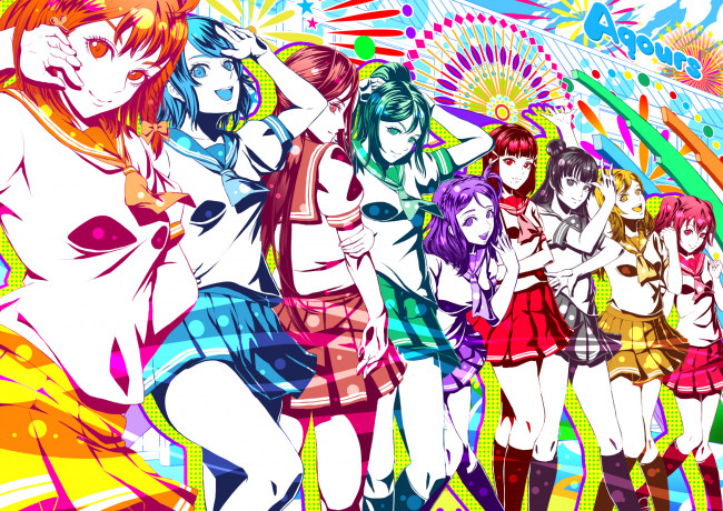 Обои картинки фото аниме, love live,  school idol project, девушки