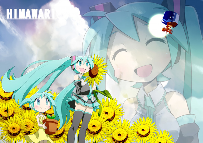 Обои картинки фото аниме, vocaloid, девушка, взгляд, фон