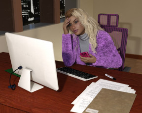 Картинка she+wolf 3д+графика фантазия+ fantasy взгляд фон девушка