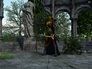 Картинка 3д+графика существа+ creatures кастаника взгляд фон