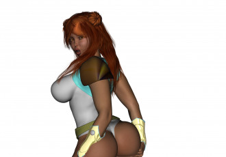 обоя 3д графика, люди , people, девушка, взгляд, фон