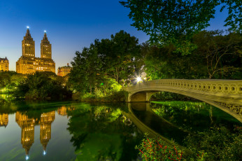 Картинка bow+bridge +nyc города нью-йорк+ сша простор