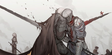 Картинка аниме pixiv+fantasia рыцари