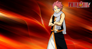Картинка аниме fairy+tail дракон огонь чародей маг natsu dragneel волшебник