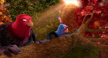 Картинка мультфильмы free+birds перо раскраска птица деревья двое индюк