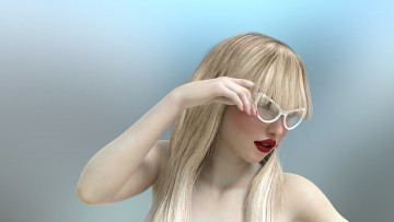 Картинка 3д+графика портрет+ portraits девушка фон взгляд