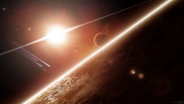 Картинка космос арт планеты вселенная звезды галактика