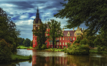 Картинка города замки+германии фюрст-пюклер германия замок мускау саксония бад-мускау