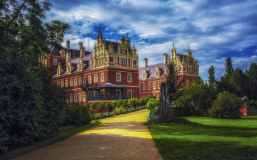 Картинка города замки+германии германия замок мускау саксония бад-мускау фюрст-пюклер
