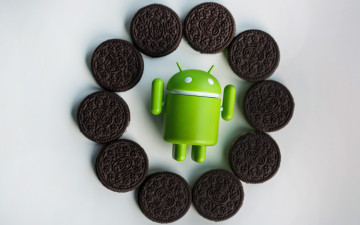 обоя компьютеры, android, фон, логотип