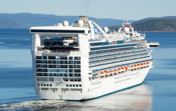 Картинка caribbean+princess корабли лайнеры круиз лайнер