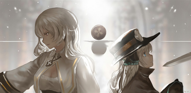 Обои картинки фото аниме, pixiv fantasia, девушки