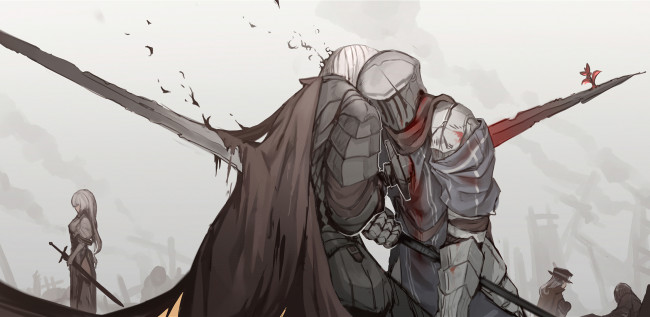 Обои картинки фото аниме, pixiv fantasia, рыцари