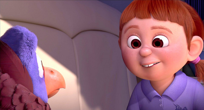 Обои картинки фото мультфильмы, free birds, девочка, морда