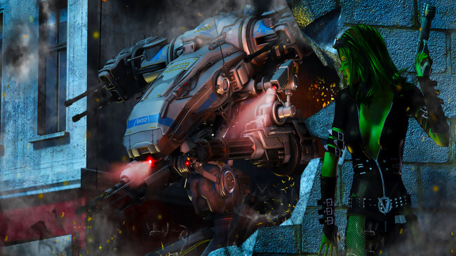 Обои картинки фото 3д графика, фантазия , fantasy, фон, взгляд, девушка