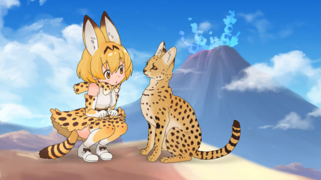 Обои картинки фото аниме, kemono friends, kemono, friends