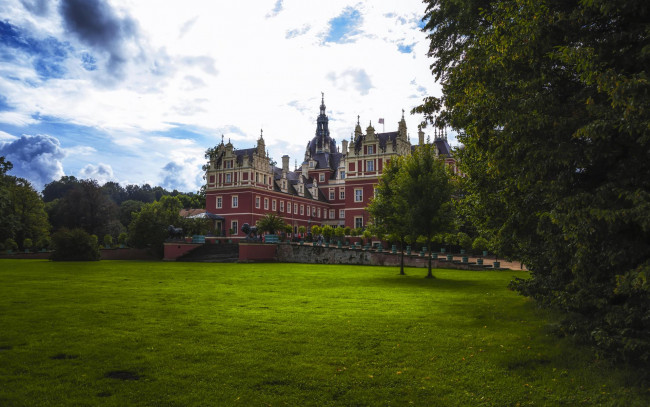 Обои картинки фото города, замки германии, бад-мускау, фюрст-пюклер, германия, саксония, замок, мускау