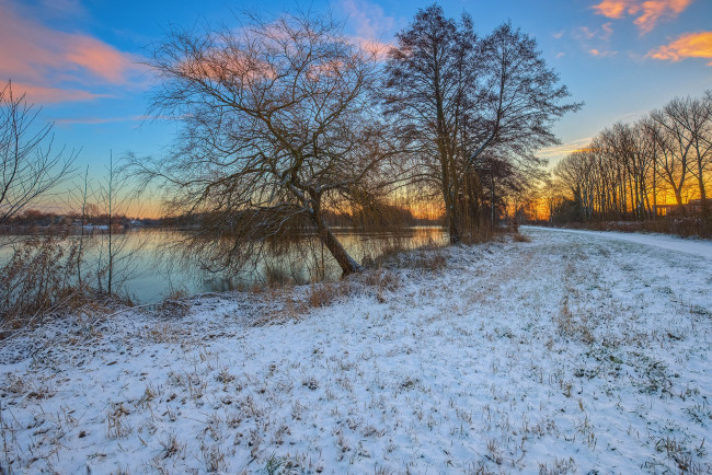 Обои картинки фото природа, зима, простор