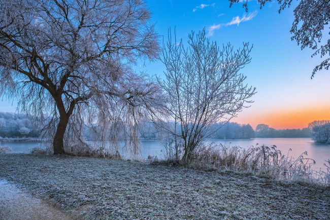 Обои картинки фото природа, зима, простор